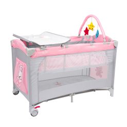 Сгъваемо бебешко легло на 2 нива Juju Sleepy Baby, Hunny Bunny